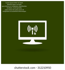 Wireless network access is open, unlocked. icon. vector design