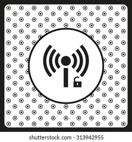 Wireless network access is open, unlocked. icon. vector design