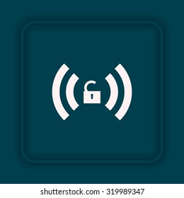 Wireless network access is open, unlocked. icon. vector design
