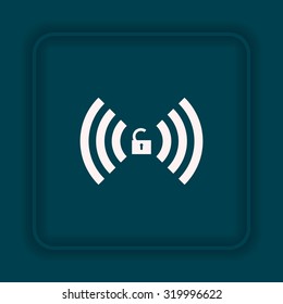 Wireless network access is open, unlocked. icon. vector design