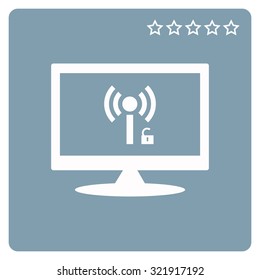 Wireless network access is open, unlocked. icon. vector design
