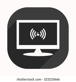 Wireless network access is open, unlocked. icon. vector design