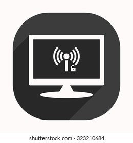 Wireless network access is open, unlocked. icon. vector design