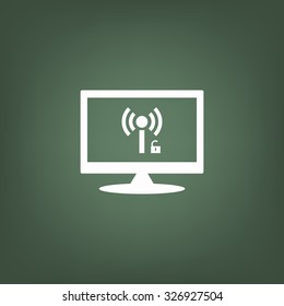 Wireless network access is open, unlocked. icon. vector design