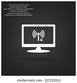Wireless network access is open, unlocked. icon. vector design