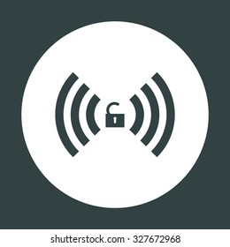Wireless network access is open, unlocked. icon. vector design