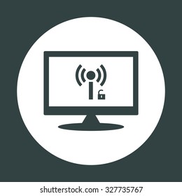 Wireless network access is open, unlocked. icon. vector design