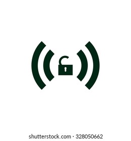 Wireless network access is open, unlocked. icon. vector design