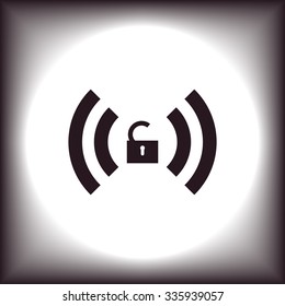 Wireless network access is open, unlocked. icon. vector design
