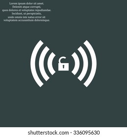 Wireless network access is open, unlocked. icon. vector design