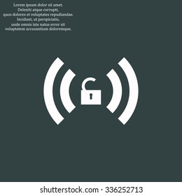 Wireless network access is open, unlocked. icon. vector design