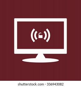 Wireless network access is open, unlocked. icon. vector design