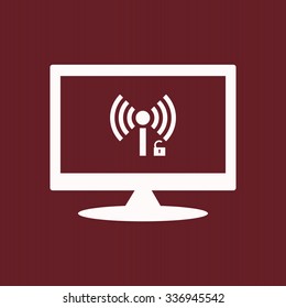 Wireless network access is open, unlocked. icon. vector design