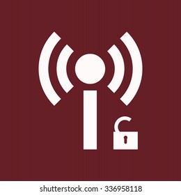 Wireless network access is open, unlocked. icon. vector design