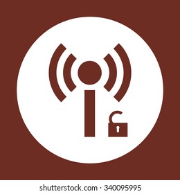 Wireless network access is open, unlocked. icon. vector design
