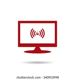 Wireless network access is open, unlocked. icon. vector design