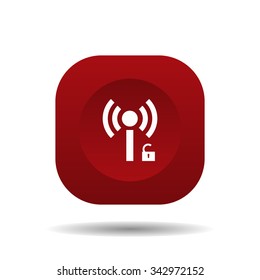 Wireless network access is open, unlocked. icon. vector design