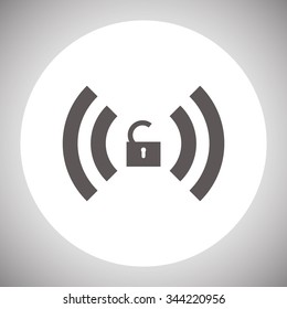 Wireless network access is open, unlocked. icon. vector design