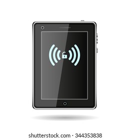 Wireless network access is open, unlocked. icon. vector design