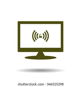Wireless network access is open, unlocked. icon. vector design