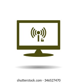 Wireless network access is open, unlocked. icon. vector design