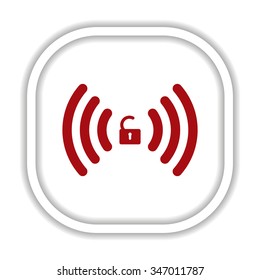 Wireless network access is open, unlocked. icon. vector design