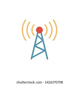 wireless network antenna icon vector. perfect wireless antenna symbol. website and mobile design.