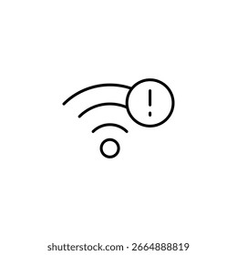 Problema De Conectividade De Rede Sem Fio Representado Pelo Design Do Ícone De Ponto De Exclamação