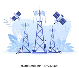 Wireless network. High-speed mobile Internet, signal, network.