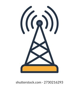 Wireless Network Icon Lineal Color Design Vector Illustration