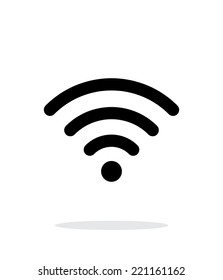 Wireless network icon on white background. Wireless technology. Vector illustration.