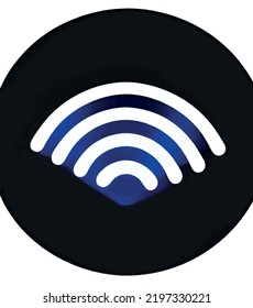  wireless network icon. radio waves fanning in the outward direction when connected to a wireless network.