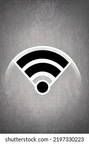  wireless network icon. radio waves fanning in the outward direction when connected to a wireless network.