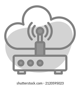 wireless network Icon. User interface Vector Illustration, As a Simple Vector Sign and Trendy Symbol in Line Art Style, for Design and Websites, or Mobile Apps,