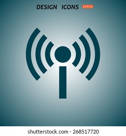 The wireless network. icon. vector design