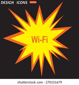 The wireless network. icon. vector design