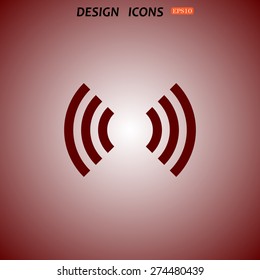 The wireless network. icon. vector design