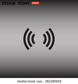 The wireless network. icon. vector design