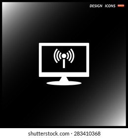 The wireless network. icon. vector design