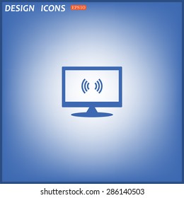 The wireless network. icon. vector design