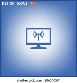 The wireless network. icon. vector design