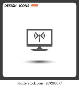 The wireless network. icon. vector design