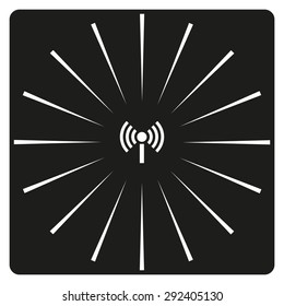 The wireless network. icon. vector design