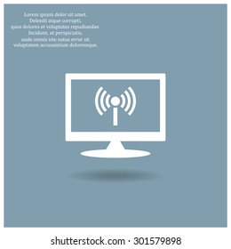 The wireless network. icon. vector design