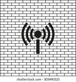 The wireless network. icon. vector design