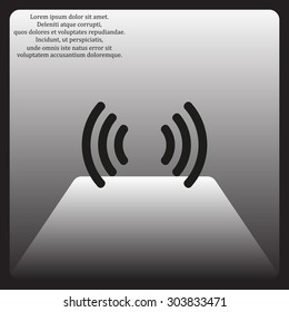 The wireless network. icon. vector design