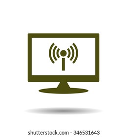 The wireless network. icon. vector design