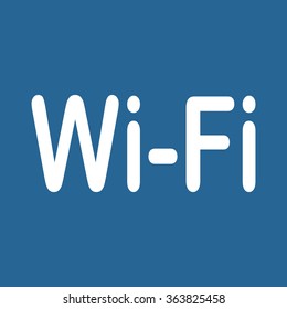 The wireless network icon, vector illustration. Flat design style