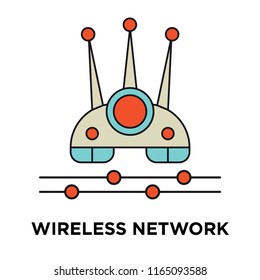 Wireless network icon vector isolated on white background, Wireless network transparent sign , technology symbols