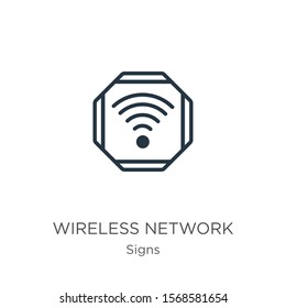 Wireless network icon vector. Trendy flat wireless network icon from signs collection isolated on white background. Vector illustration can be used for web and mobile graphic design, logo, eps10